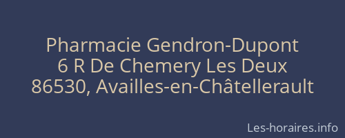Pharmacie Gendron-Dupont