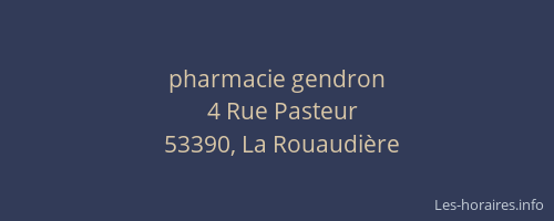 pharmacie gendron