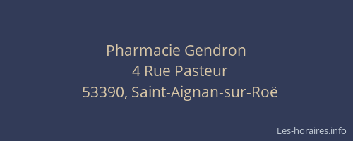 Pharmacie Gendron