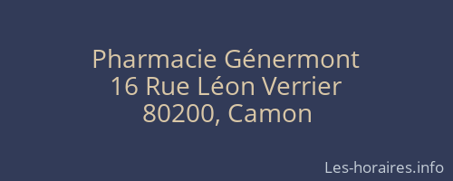 Pharmacie Génermont