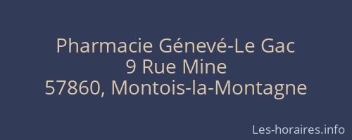 Pharmacie Génevé-Le Gac