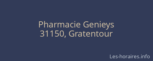 Pharmacie Genieys