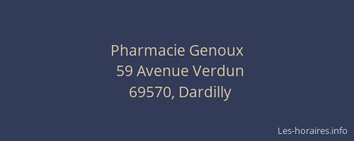 Pharmacie Genoux