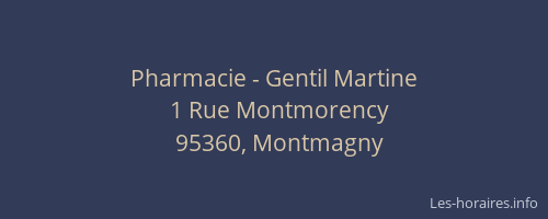 Pharmacie - Gentil Martine