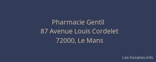 Pharmacie Gentil
