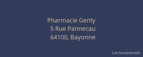 Pharmacie Genty