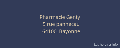 Pharmacie Genty