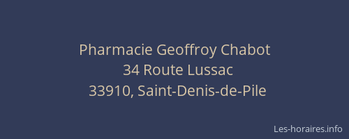 Pharmacie Geoffroy Chabot