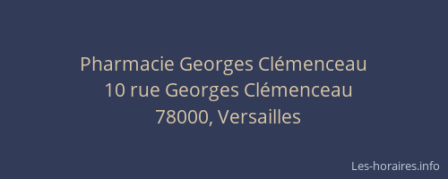 Pharmacie Georges Clémenceau