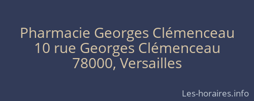 Pharmacie Georges Clémenceau