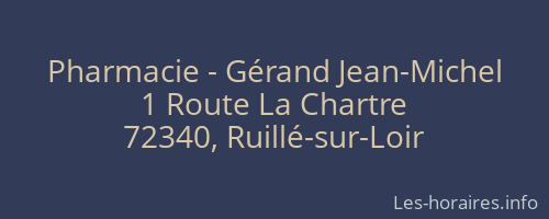 Pharmacie - Gérand Jean-Michel