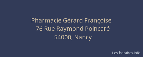 Pharmacie Gérard Françoise