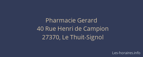 Pharmacie Gerard