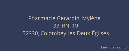 Pharmacie Gerardin  Mylène