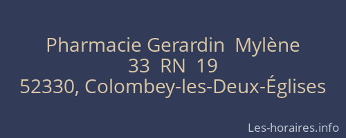 Pharmacie Gerardin  Mylène