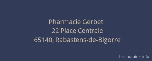 Pharmacie Gerbet