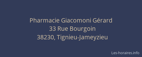 Pharmacie Giacomoni Gérard