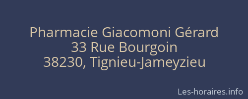 Pharmacie Giacomoni Gérard