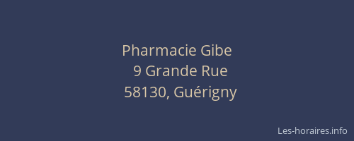 Pharmacie Gibe