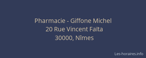 Pharmacie - Giffone Michel