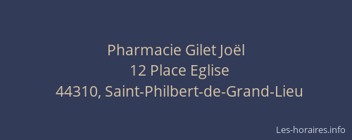 Pharmacie Gilet Joël