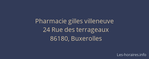Pharmacie gilles villeneuve
