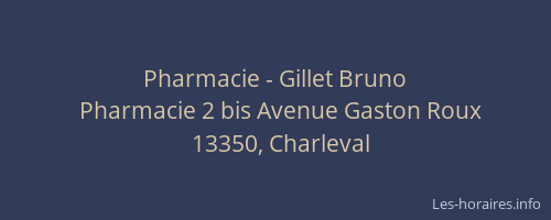 Pharmacie - Gillet Bruno
