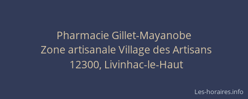 Pharmacie Gillet-Mayanobe