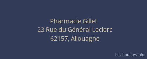 Pharmacie Gillet