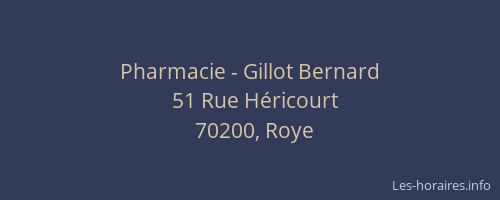 Pharmacie - Gillot Bernard