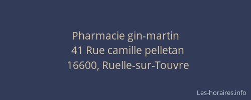 Pharmacie gin-martin
