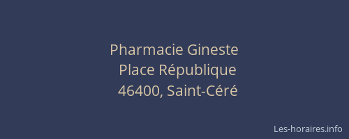 Pharmacie Gineste
