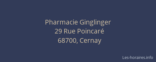 Pharmacie Ginglinger