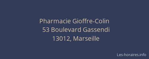 Pharmacie Gioffre-Colin