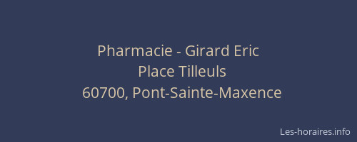 Pharmacie - Girard Eric