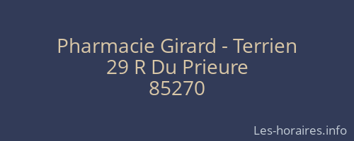 Pharmacie Girard - Terrien