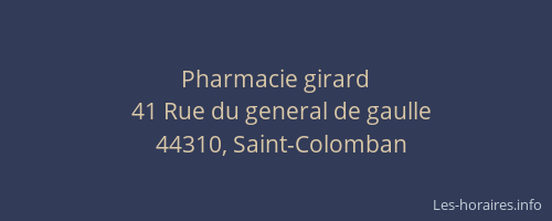 Pharmacie girard