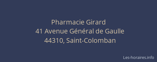 Pharmacie Girard