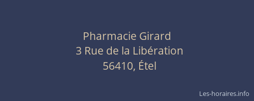 Pharmacie Girard