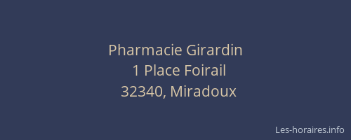 Pharmacie Girardin
