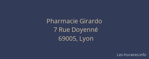 Pharmacie Girardo