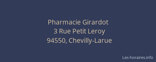 Pharmacie Girardot