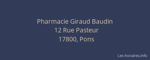 Pharmacie Giraud Baudin