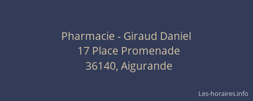 Pharmacie - Giraud Daniel