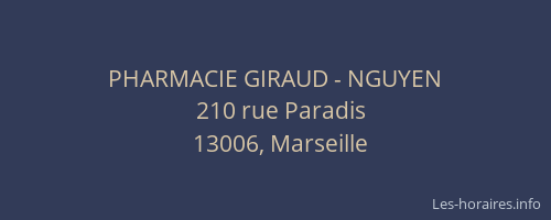 PHARMACIE GIRAUD - NGUYEN