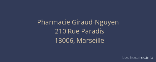 Pharmacie Giraud-Nguyen