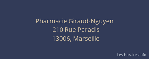 Pharmacie Giraud-Nguyen