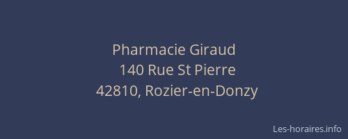 Pharmacie Giraud