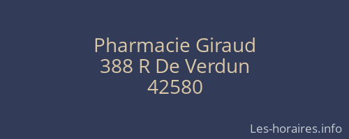 Pharmacie Giraud