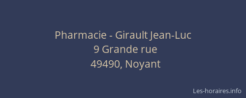 Pharmacie - Girault Jean-Luc